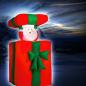 Preview: Weihnachtsmann aufblasbar 152cm im Geschenk